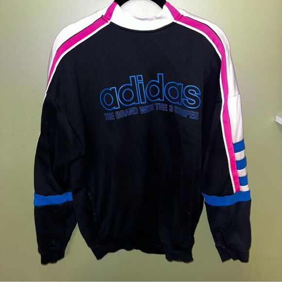 Adidas Originals Racing Legacy Sweater Black Pink Firebird Top Supergirl Trefoil - Picture 1 of 3